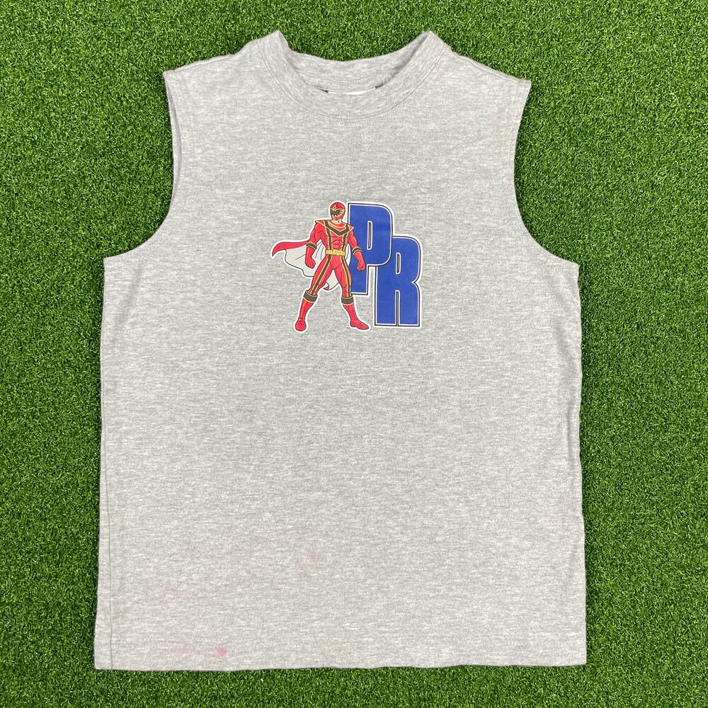 Vintage Disney Store Kids Gray Sleeveless Graphic Power Rangers tank Top Sz S